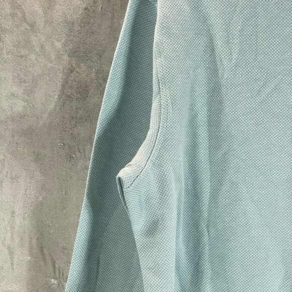 CLUB ROOM Men's Pale Glass Birdseye Mock-Neck Quarter-Zip Pullover Sweater SZ L - Picture 6 of 11